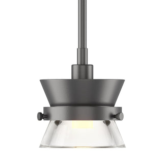 Buy black-with-clear-glass-zm-glass-and-clear-shade Apparatus Mini Pendant by Hubbardton Forge
