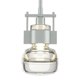 Buy vintage-platinum-with-clear-glass-zm-glass-and-clear-shade Cuff Mini Pendant by Hubbardton Forge