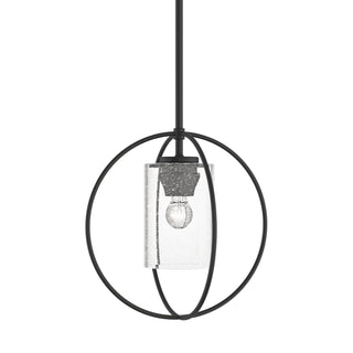 Buy black-with-seeded-clear-glass-ii-glass-and-clear-seedy-shade Interlude Pendant by Hubbardton Forge