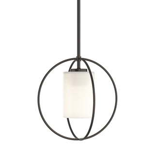 Buy oil-rubbed-bronze-with-opal-glass-gg-glass-and-white-shade Interlude Mini Pendant by Hubbardton Forge