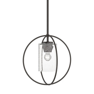 Buy oil-rubbed-bronze-with-seeded-clear-glass-ii-glass-and-clear-seedy-shade Interlude Mini Pendant by Hubbardton Forge
