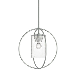 Buy vintage-platinum-with-seeded-clear-glass-ii-glass-and-clear-seedy-shade Interlude Mini Pendant by Hubbardton Forge