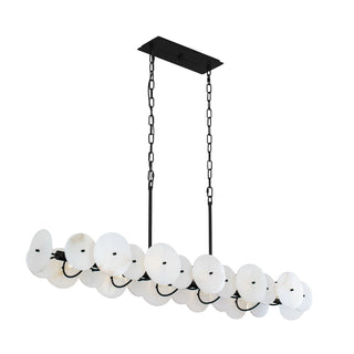 Buy matte-black-with-spanish-alabaster-glass-and-white-shade Cosmos Outdoor (Damp) Pendant by Varaluz