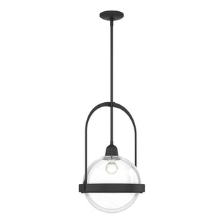 Buy black-with-clear-glass-zm-glass-and-clear-shade Atlas Pendant by Hubbardton Forge