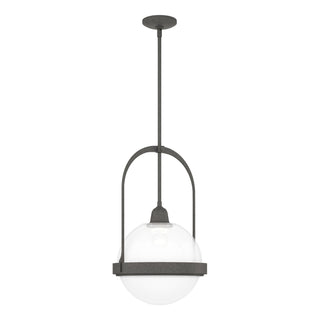 Buy natural-iron-with-opaline-glass-wf-glass-and-white-shade Atlas Pendant by Hubbardton Forge