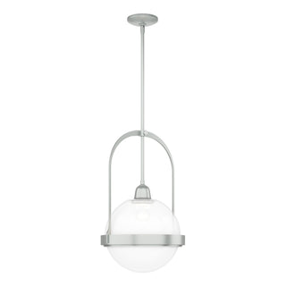 Buy vintage-platinum-with-opaline-glass-wf-glass-and-white-shade Atlas Mini Pendant by Hubbardton Forge