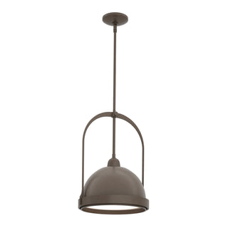 Buy bronze-and-amber-brown-shade Atlas Pendant by Hubbardton Forge