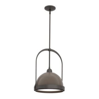 Buy oil-rubbed-bronze-and-amber-brown-shade Atlas Mini Pendant by Hubbardton Forge