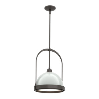 Buy oil-rubbed-bronze-and-multicolor-shade Atlas Mini Pendant by Hubbardton Forge