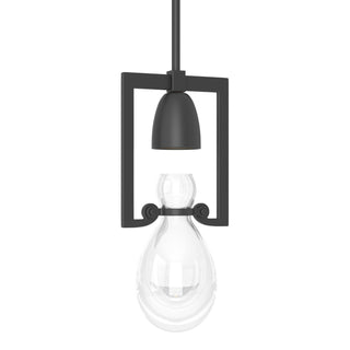 Buy black-with-clear-glass-zm-glass-and-clear-shade Apothecary Mini Pendant by Hubbardton Forge
