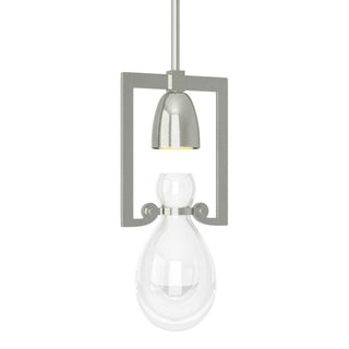 Buy sterling-with-clear-glass-zm-glass-and-clear-shade Apothecary Mini Pendant by Hubbardton Forge