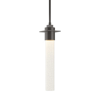 Buy oil-rubbed-bronze-with-seeded-clear-glass-ii-glass-and-clear-seedy-shade Airis Mini Pendant by Hubbardton Forge