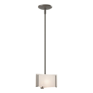 Buy dark-smoke-with-white-art-glass-bb-glass-and-white-shade Exos Glass Mini Pendant by Hubbardton Forge