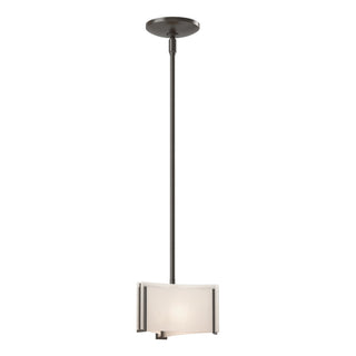 Buy oil-rubbed-bronze-with-white-art-glass-bb-glass-and-white-shade Exos Glass Pendant by Hubbardton Forge