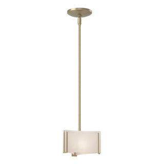 Buy soft-gold-with-white-art-glass-bb-glass-and-white-shade Exos Glass Pendant by Hubbardton Forge