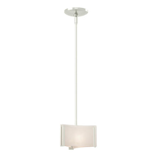 Buy sterling-with-white-art-glass-bb-glass-and-white-shade Exos Glass Mini Pendant by Hubbardton Forge
