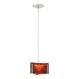 Buy sterling-with-topaz-glass-zb-glass-and-amber-brown-shade Exos Glass Pendant by Hubbardton Forge