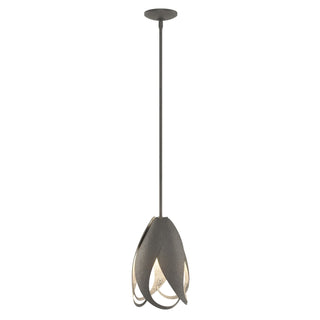 Buy natural-iron-and-amber-brown-shade Pental Mini Pendant by Hubbardton Forge