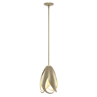 Buy soft-gold-and-brass-gold-shade Pental Mini Pendant by Hubbardton Forge