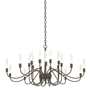 Buy bronze-and-white-shade Lisse Chandelier by Hubbardton Forge