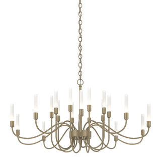 Buy soft-gold-and-white-shade Lisse Chandelier by Hubbardton Forge