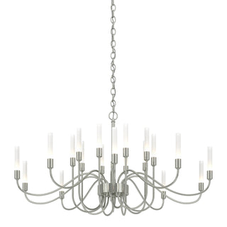 Buy sterling-and-white-shade Lisse Chandelier by Hubbardton Forge