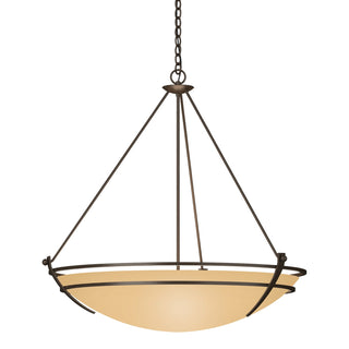 Buy bronze-with-sand-glass-ss-glass-and-amber-brown-shade Tryne Chandelier by Hubbardton Forge