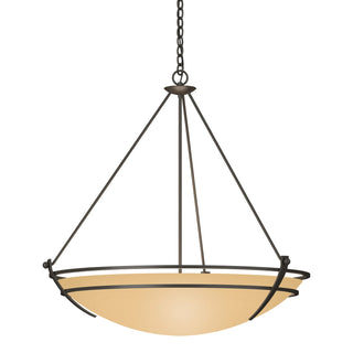 Buy dark-smoke-with-sand-glass-ss-glass-and-amber-brown-shade Tryne Chandelier by Hubbardton Forge