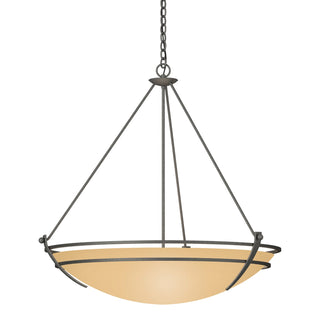 Buy natural-iron-with-sand-glass-ss-glass-and-amber-brown-shade Tryne Chandelier by Hubbardton Forge