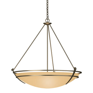 Buy soft-gold-with-sand-glass-ss-glass-and-amber-brown-shade Tryne Chandelier by Hubbardton Forge
