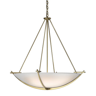Buy modern-brass-with-opal-glass-gg-glass-and-white-shade Compass Pendant by Hubbardton Forge