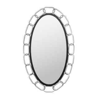 Buy matte-black-textured-silver Chains of Love Mirror by Varaluz