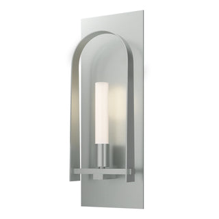 Buy vintage-platinum-with-frosted-glass-fd-glass-and-white-shade Triomphe Sconce by Hubbardton Forge
