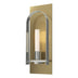 Modern Brass with Frosted Glass (FD) Glass and White Shade