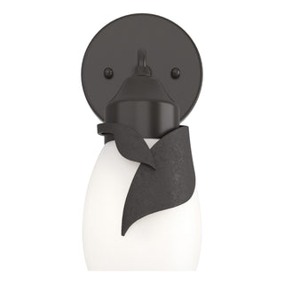 Buy oil-rubbed-bronze-with-opal-glass-gg-glass-and-white-shade Lapas Vanity by Hubbardton Forge