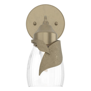 Buy soft-gold-with-water-glass-ll-glass-and-clear-textured-shade Lapas Vanity by Hubbardton Forge