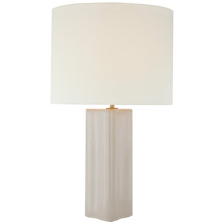 Buy ivory-with-17-x-17-x-13-linen-glass Mishca Table Lamp by Visual Comfort Signature