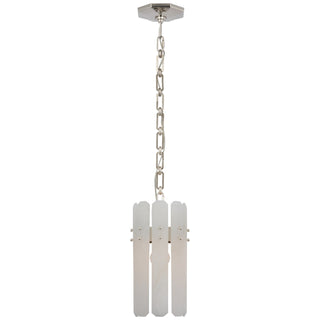 Buy polished-nickel-with-alabaster-glass Bonnington Outdoor (Damp) Pendant by Visual Comfort Signature