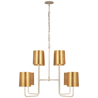 Buy china-white-with-5-5-x-6-x-7-gild-glass Go Lightly Outdoor (Damp) Chandelier by Visual Comfort Signature