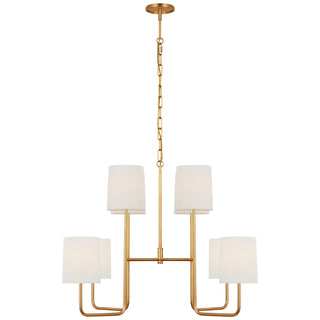 Buy gild-with-5-5-x-6-x-7-linen-glass Go Lightly Outdoor (Damp) Chandelier by Visual Comfort Signature