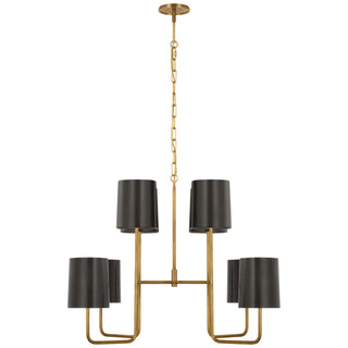 Buy soft-brass-with-5-5-x-6-x-7-bronze-glass Go Lightly Outdoor (Damp) Chandelier by Visual Comfort Signature