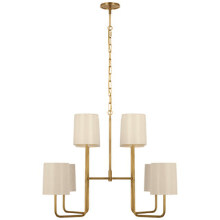Buy soft-brass-with-5-5-x-6-x-7-china-white-glass Go Lightly Outdoor (Damp) Chandelier by Visual Comfort Signature
