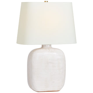 Buy glossy-white-crackle Pemba Table Lamp by Visual Comfort Signature