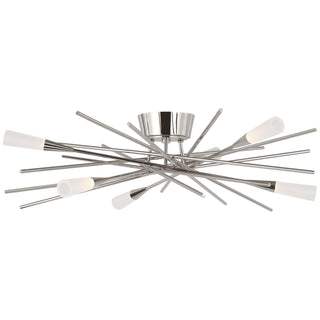 Buy polished-nickel Stellar Outdoor (Damp) Flush Mount Ceiling Light by Visual Comfort Signature