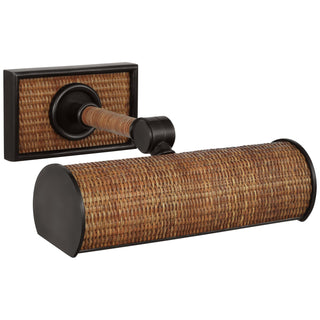Buy bronze-and-natural-woven-rattan Halwell Outdoor (Damp) Picture Light by Visual Comfort Signature