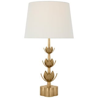 Buy antique-burnished-brass-with-14-5-x-16-5-x-12-5-linen-glass Alberto Table Lamp by Visual Comfort Signature