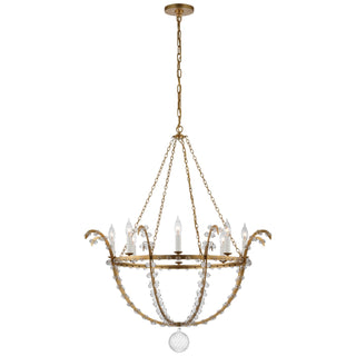 Buy gild-and-clear-glass Alonzo Outdoor (Damp) Chandelier by Visual Comfort Signature