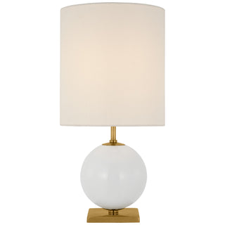 Buy cream-with-10-x-10-x-11-linen-glass-and-white-shade Elsie Table Lamp by Visual Comfort Signature