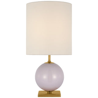 Buy lilac-with-10-x-10-x-11-linen-glass-and-white-shade Elsie Table Lamp by Visual Comfort Signature