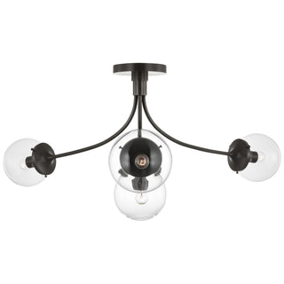 Prescott Outdoor (Damp) Semi-Flush Mount Ceiling Light by Visual Comfort Signature
